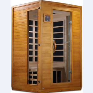 2-3 People Indoor Hammam Saunas Hemlock Low EMF Far Infrared Sauna with 6 Carbon Heaters Chromotherapy Lighting Oxygen Ionizer