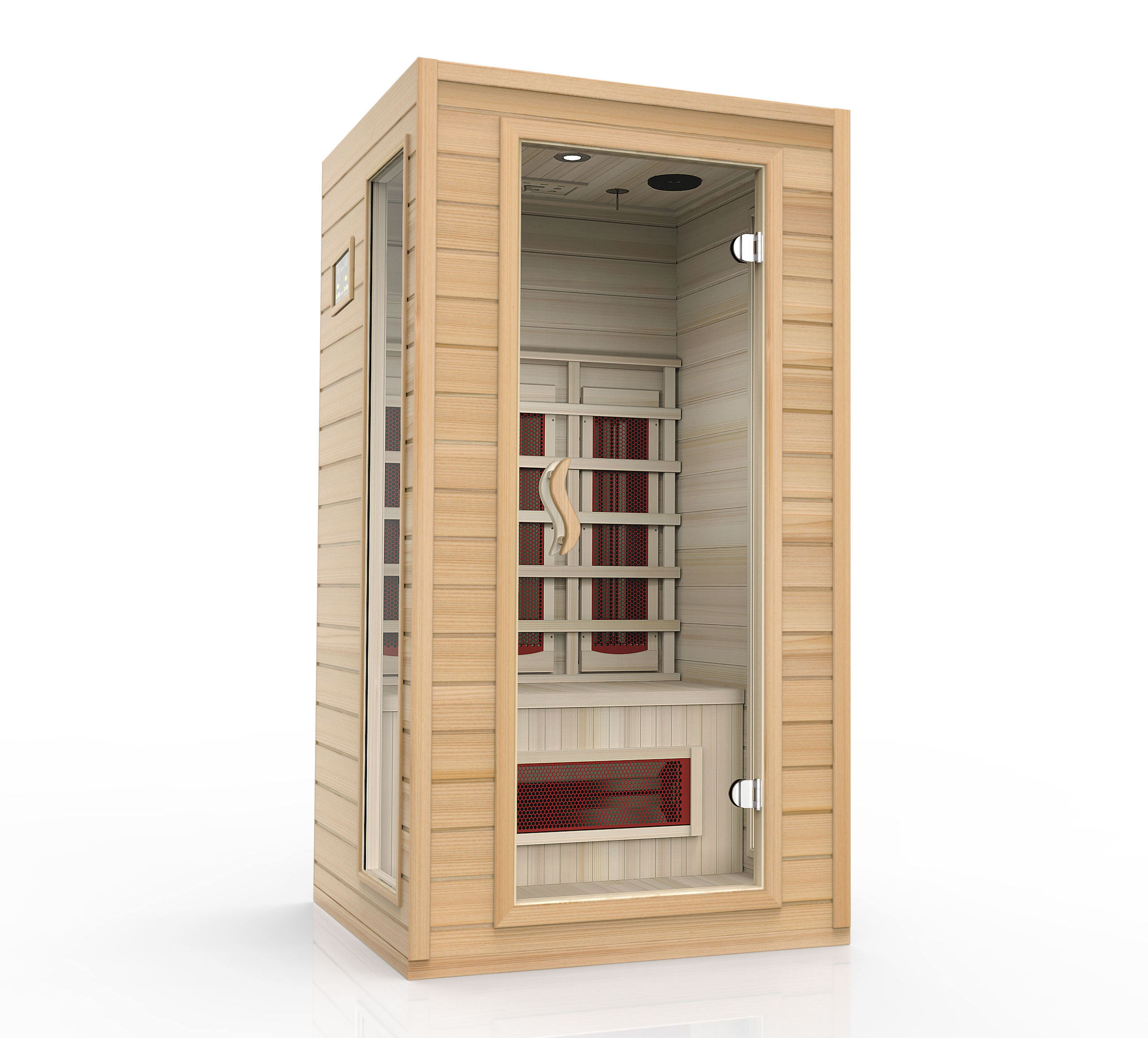 Solid Wood Infrared Sauna 1 Person Dry Sauna Room SPA Indoor Sauna Room With Far Infrared Carbon Heater For SPA capsule