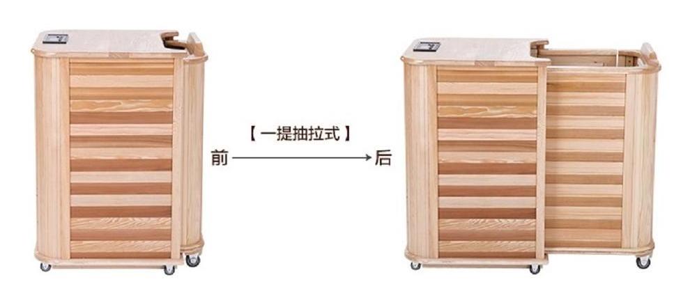 Portable Mini Home Sauna Wood Half Body Hemlock Far Infrared Sauna for 1 Person