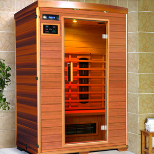 Luxury Carbon And Red Light Far Infrared Combination Sauna Low EMF indoor Sauna For 2 Person