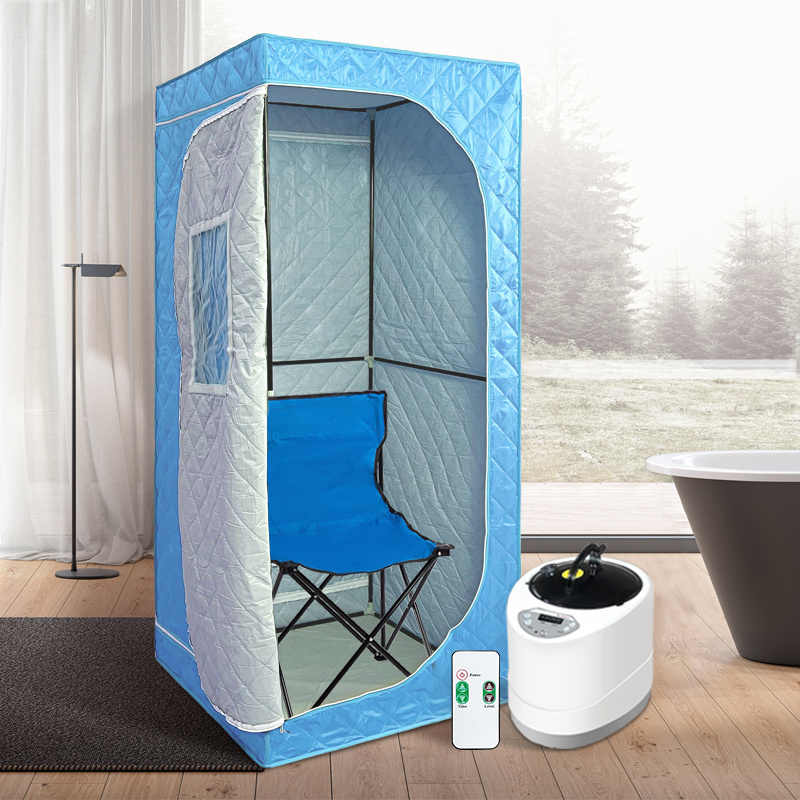 Saunaking Full Size Ozone Sauna Capsule Portable Steam Room 2.6L Steam Foldable Wet Sauna Room SPA Whole Body Steam Sauna Tent