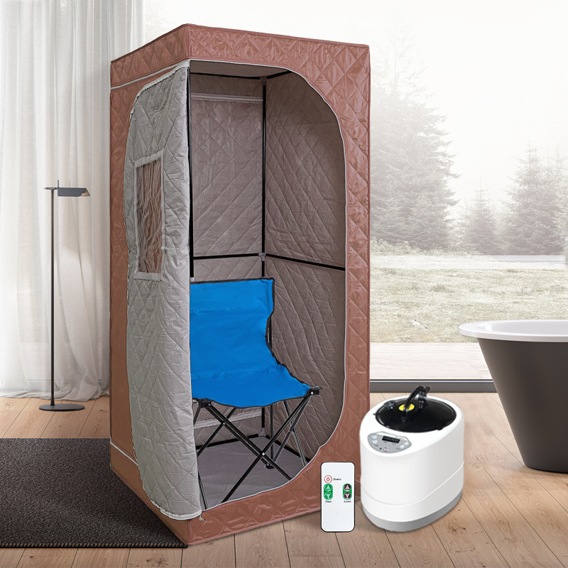 Saunaking Full Size Ozone Sauna Capsule Portable Steam Room 2.6L Steam Foldable Wet Sauna Room SPA Whole Body Steam Sauna Tent