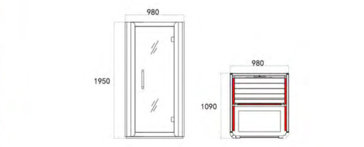 Hot Sale Full Spectrum Infrared Sauna Glass Door 1 Person Combination Infrared Sauna Room with Stereo Speaker