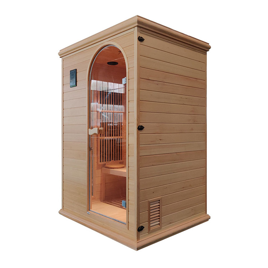 New Design Infrared Steam Sauna Manufacturers 2 Person Wood Sauna Room Infra Red Shower Indoor Sauna Cabinet with Hemlock