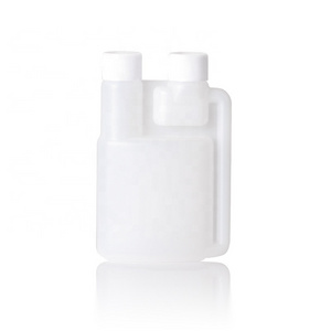 Plastic Laboratory Twin Neck Dispenser Bottle Hdpe Dosing Measuring Twin Double Neck Plastic Dual Chamber Bottle for test