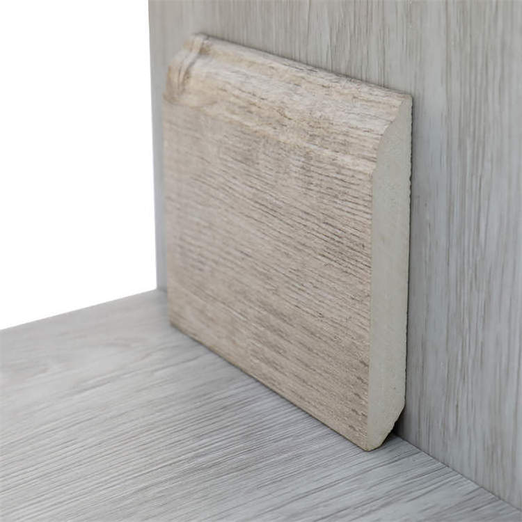 European Stone Plastic School Yellow Flooring Tiles Accessories Skirting Board Cover Wpc Skirting