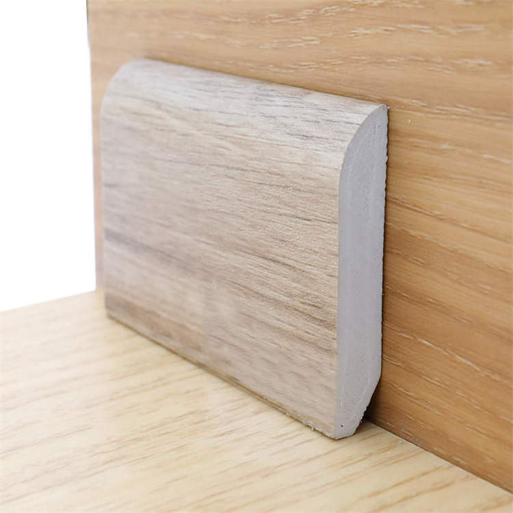 European Stone Plastic School Yellow Flooring Tiles Accessories Skirting Board Cover Wpc Skirting