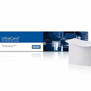 HID FARGO 81754 UltraCard Blank White PVC Cards, 30 mil, CR-80, Pack of 500