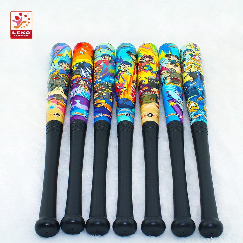 Outdoor sports colorful printing baseball bat toys with PU balls