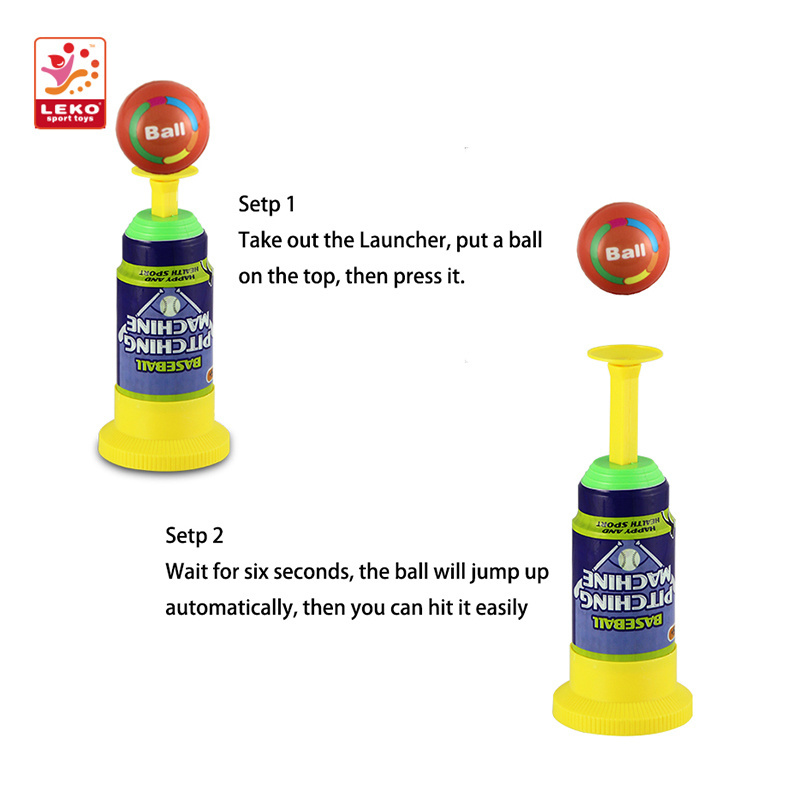 Soft pu foam balls catapult baseball set automatic launcher baseball bat toys for Children