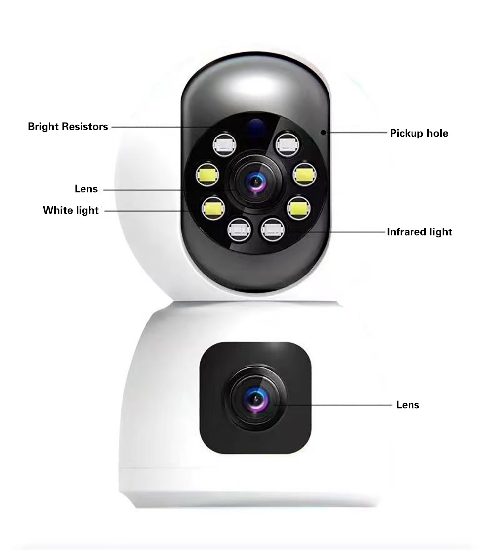 V380 1080P Dual Lens Smart Home Baby Monitor Wifi /4G Security Camera Wireless Security IP PTZ Wireless IP Camera