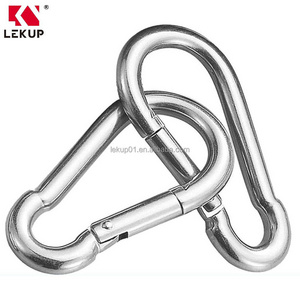 M8 5/16" Galvanized Steel Snap Hook Carabiner Quick Link Carabiner Clip 3" Heavy Duty Spring Snap Hook for Swing Hammock