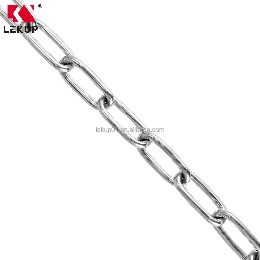 Heavy Duty Welded Link Chain Corrosion and Rustproof Swing Chain 5/32 Inch 26 Ft Stainless Steel Link Chain for Towing Anchoring