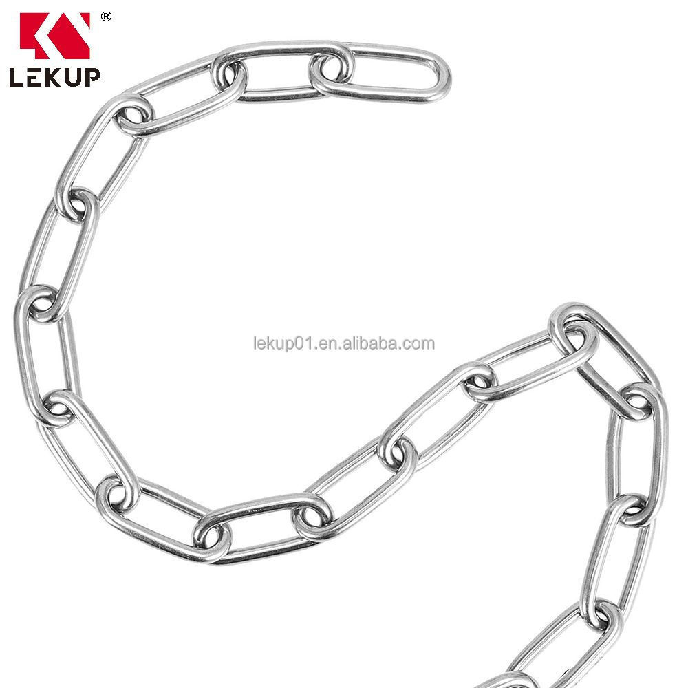 Heavy Duty Welded Link Chain Corrosion and Rustproof Swing Chain 5/32 Inch 26 Ft Stainless Steel Link Chain for Towing Anchoring