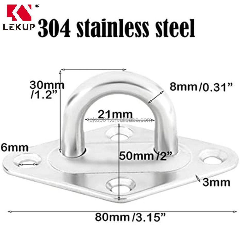 1000lb Capacity Heavy Duty Hammock Hanging kit Wall Mount Kit 304 Stainless Steel Hammock Wall Hooks for Swing Chairs Hanging