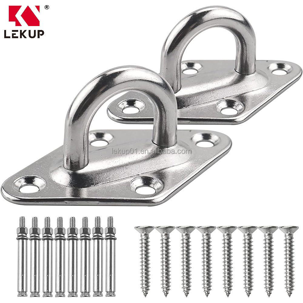 1000lb Capacity Heavy Duty Hammock Hanging kit Wall Mount Kit 304 Stainless Steel Hammock Wall Hooks for Swing Chairs Hanging