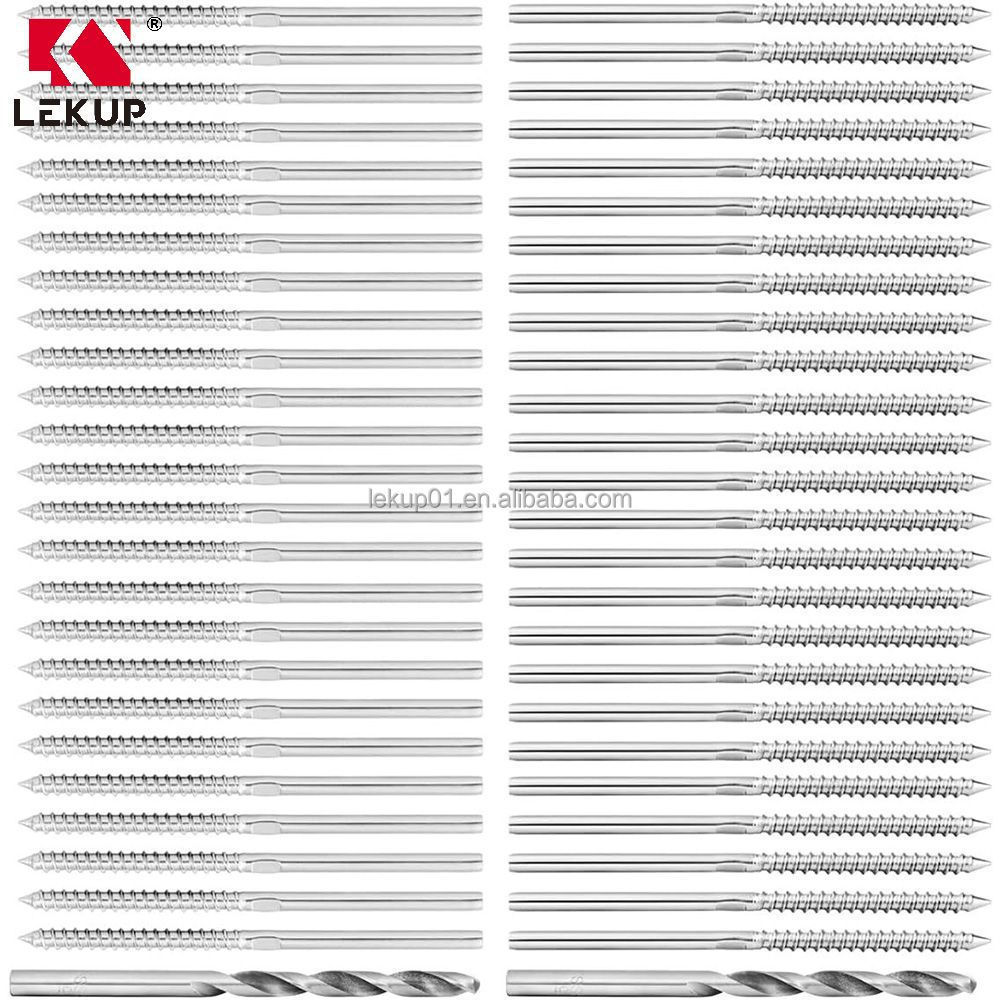 T316 Stainless Steel Hardware 200ft 1/8 Cable Right & Left Swage Lag Screws Protector Sleeves 1/8