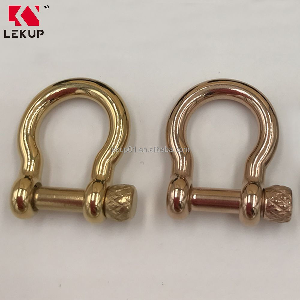 M4 M5 High Quality Metal Adjustable Buckle Paracord Bracelet Shackle Stainless Steel Bow Shackle with screw collar pin