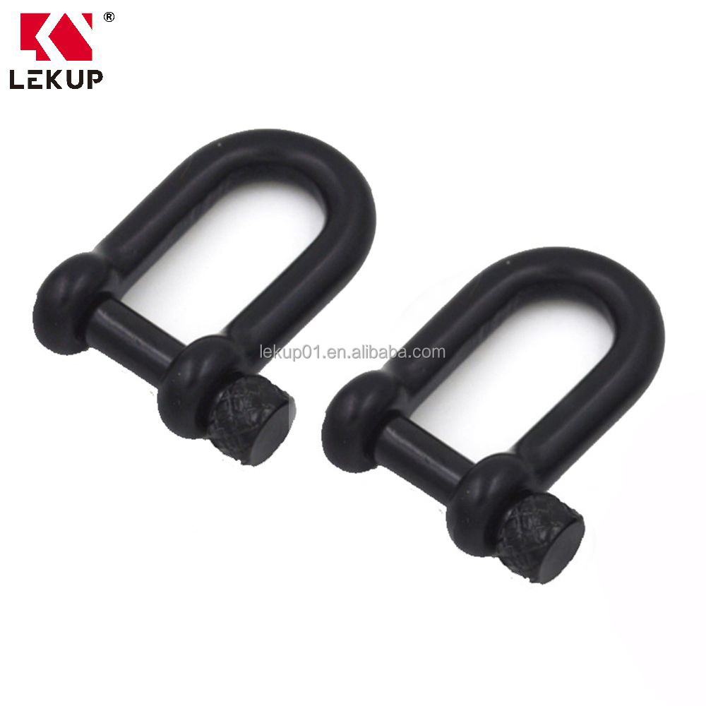 Wholesale Durable Good Quality Metal Stainless Steel D Shackle Black Paracord Bracelet Shackle Dee Shackle