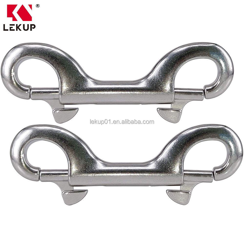 Double Ended Bolt Snap Hook 3-1/2 in 316 Stainless Steel Snap Hook Double End Trigger Snaps Metal Clips