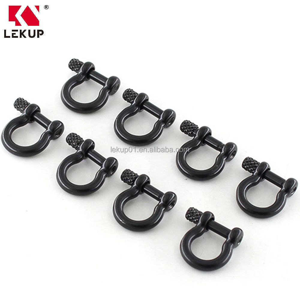 M4 M5 High Quality Metal Adjustable Buckle Paracord Bracelet Shackle Stainless Steel Bow Shackle with screw collar pin