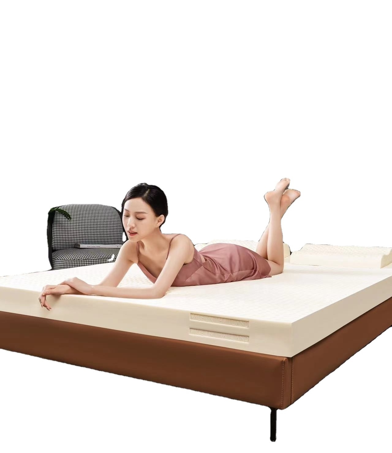 Diamond Night customized king size queen size full body massage nature latex mattress in the box