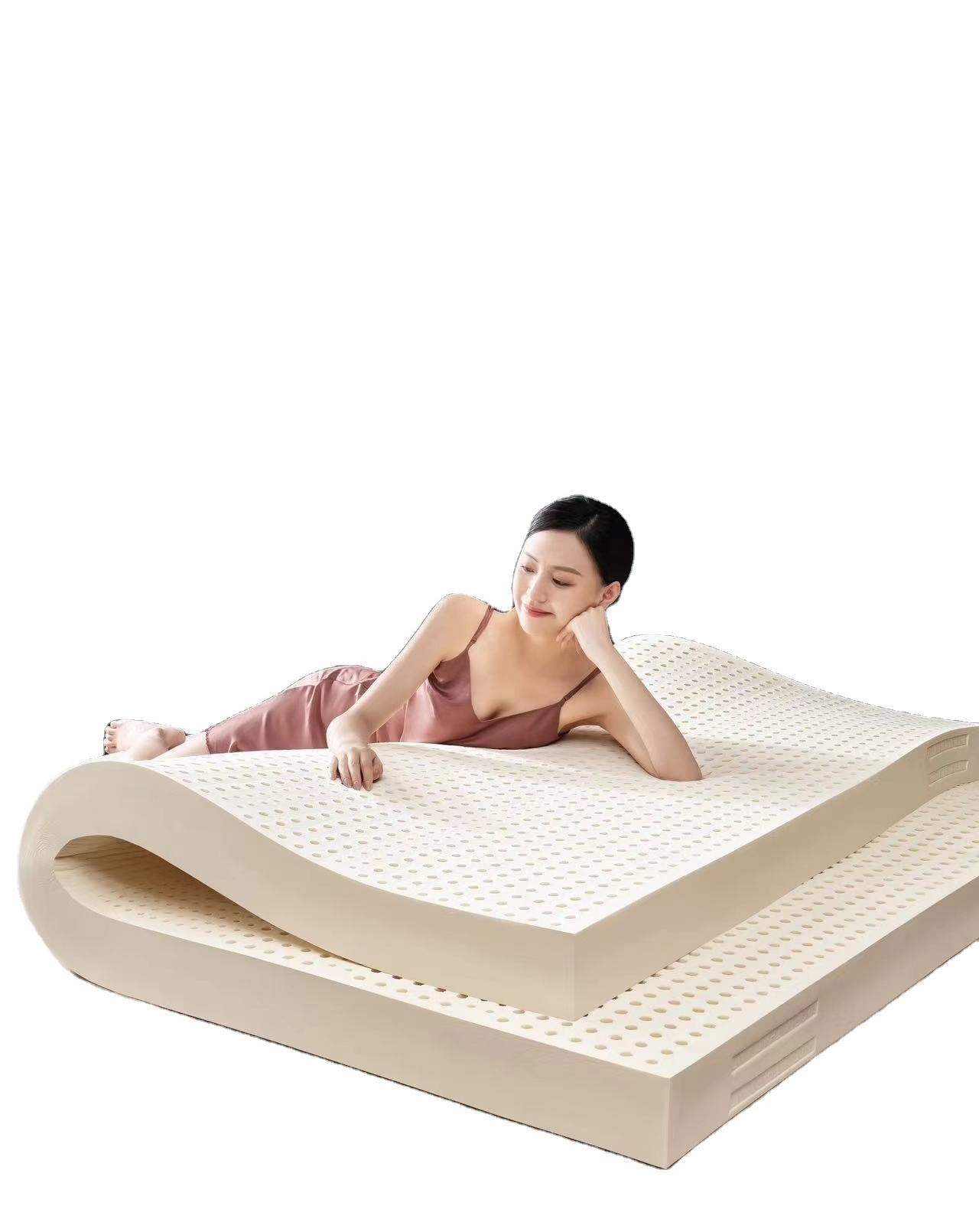 Diamond Night customized king size queen size full body massage nature latex mattress in the box