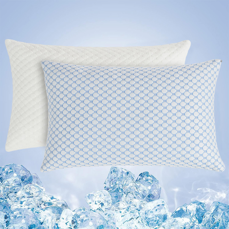 Hot sale wholesale soft shredded memory foam insert filling king size adult queen size foam with blue cotton fabric