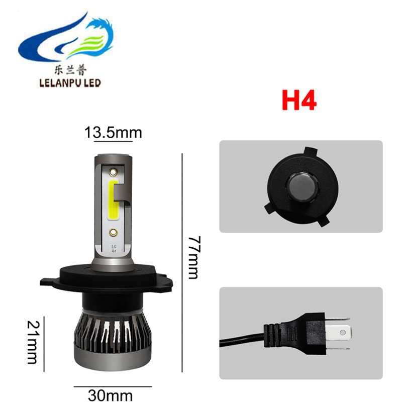 Hot Selling Auto Lighting System Mini Fanless 6000k Others Car Light Mini Led Headlight Car Headlight Bulbs H1 H7 H8 H9 H11 H4