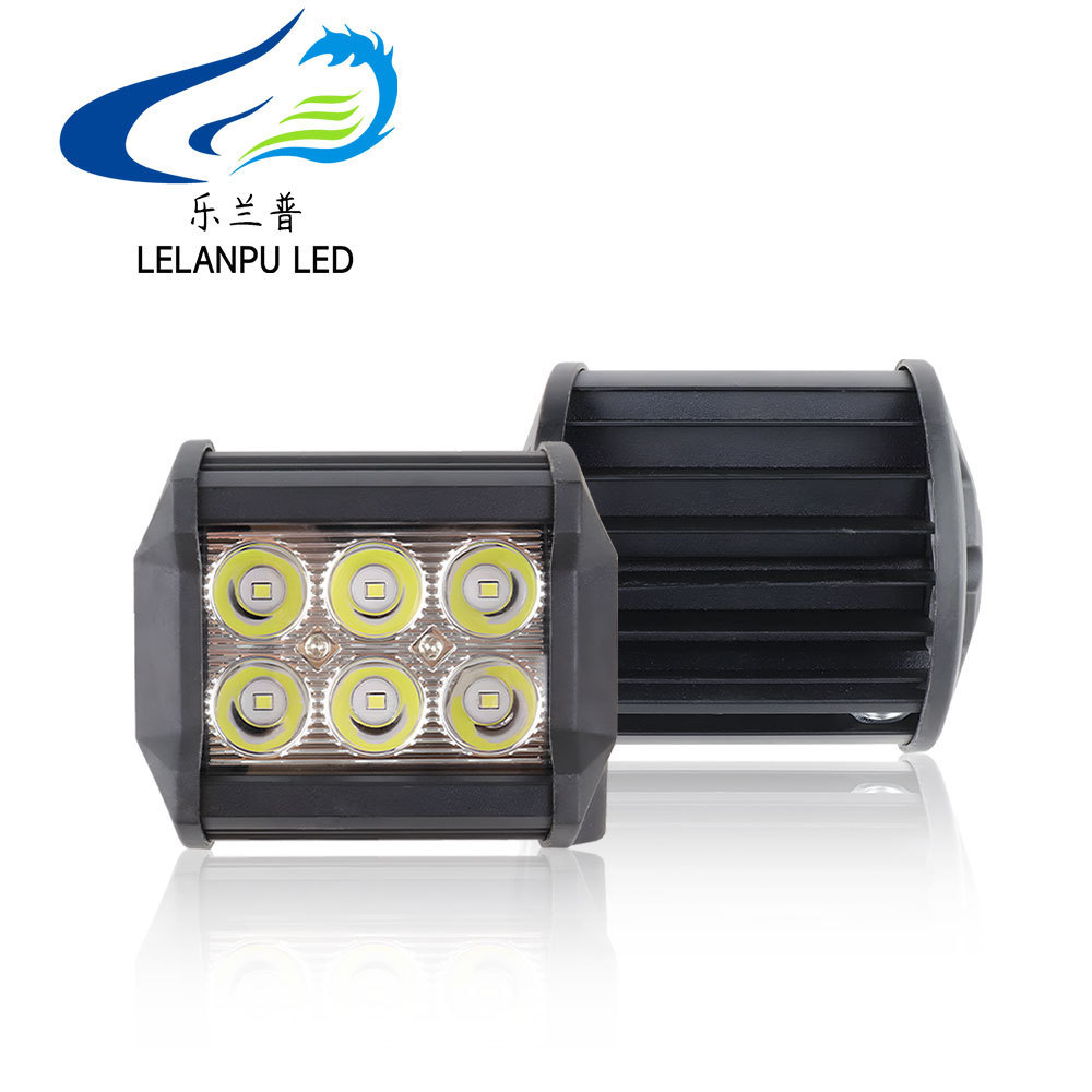 Super bright car accessories 18W Work Light waterproof 12v Offroad Auto Led Work Light 6led Led Headlight for universal car