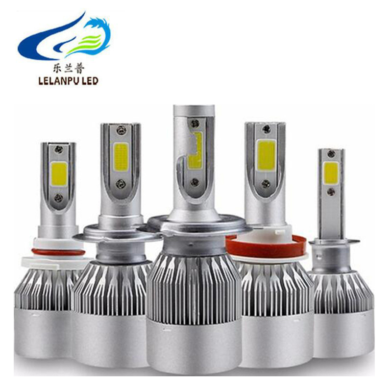 C6 led headlight bulb for car motorcycle led headlamp 36w 12v dual single beam h4 h7 h3 h11 9005 9004 9006 9007 White