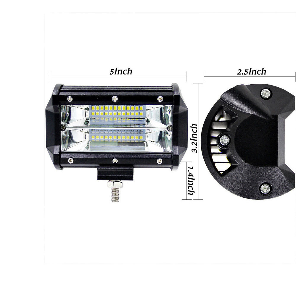 5inch 72W LED Work Light Truck Off Road Spotlight 24LED Universal Car light for ATV UAZ SUV Tractor LED Fog/Driving Lights