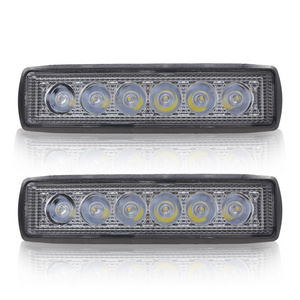 Lelanpu high power car accessories 6 LED Light Bar DRL 12v waterproof Driving 18w led work light For Jeep Offroad ATV SUV