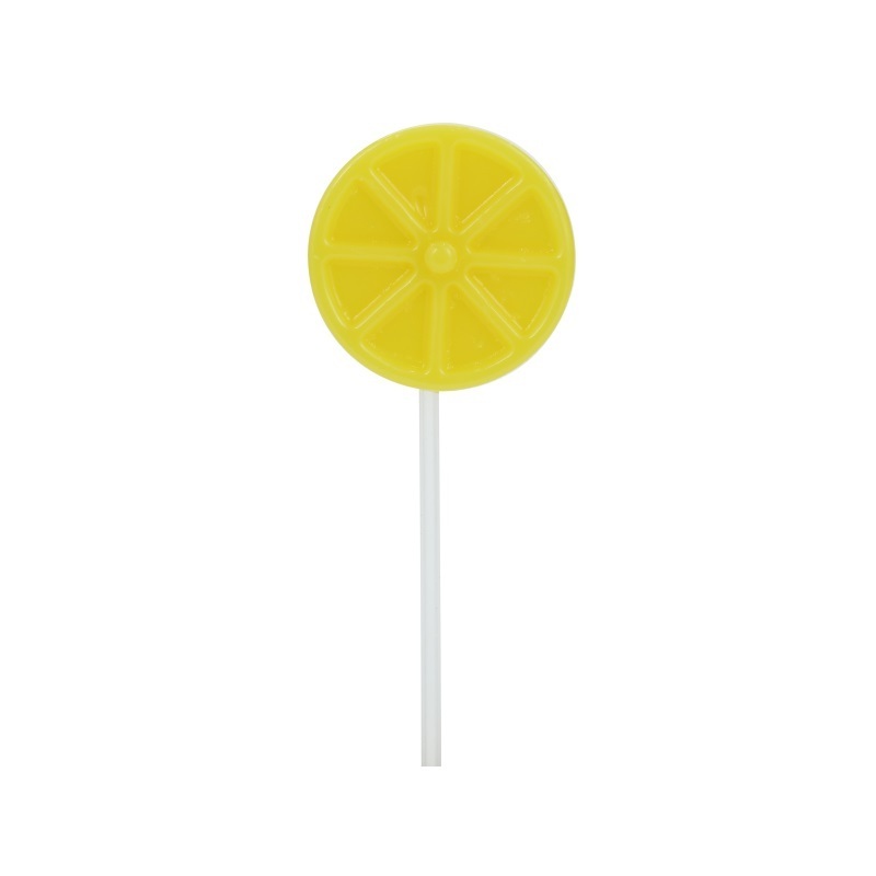 Factory wholesale halal tower packing yellow emote shape fruity flavor lollies candy