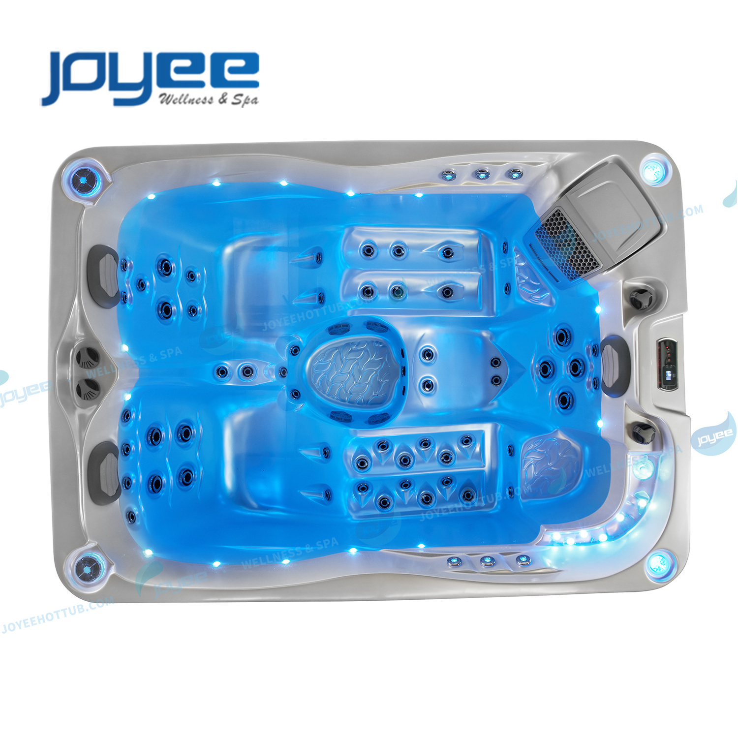 JOYEE Chinese Spa Factory Mini Balboa 3 Places Outdoor Whirlpool Spa Tub Garden Relax Couple Hydro Spa Pool