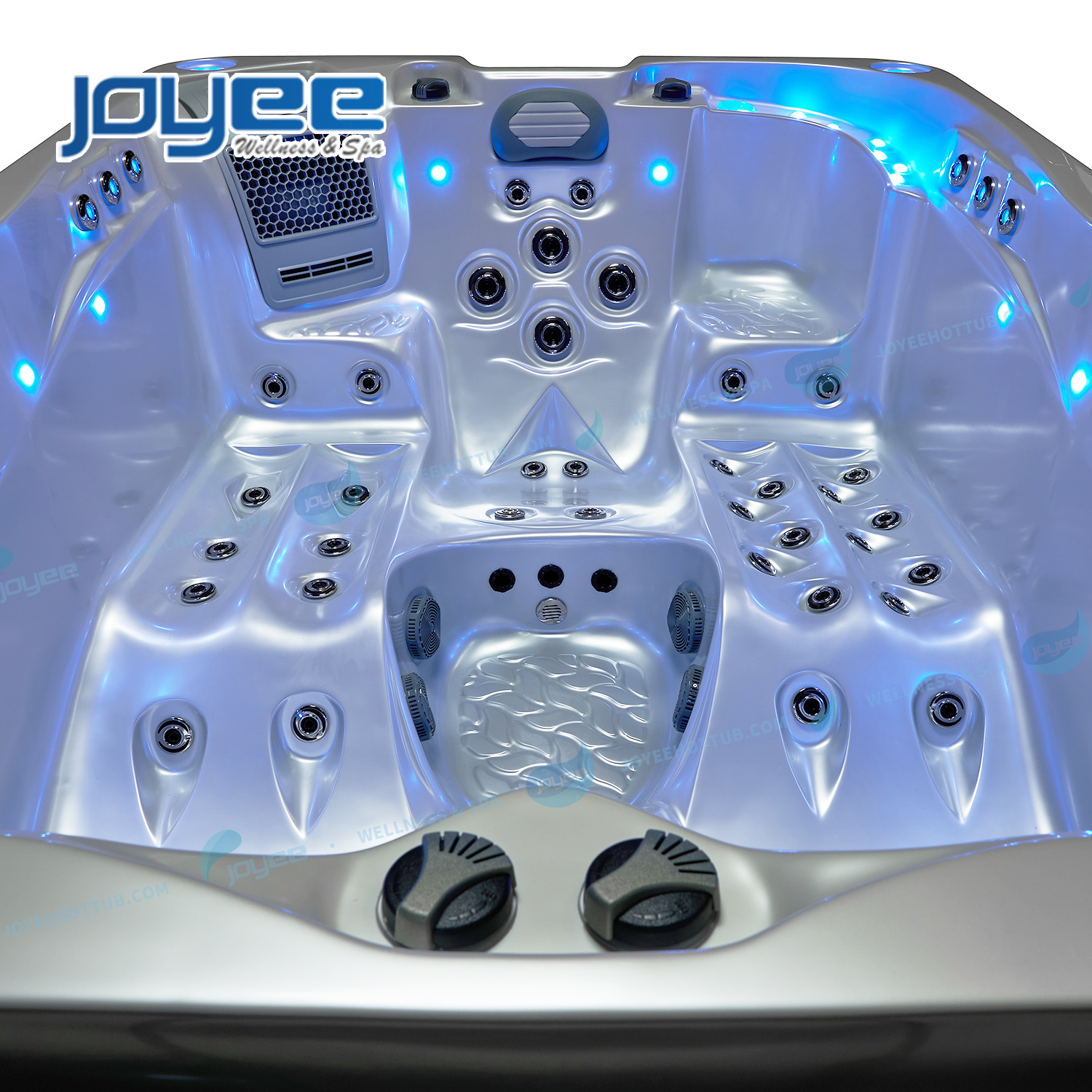 JOYEE Chinese Spa Factory Mini Balboa 3 Places Outdoor Whirlpool Spa Tub Garden Relax Couple Hydro Spa Pool