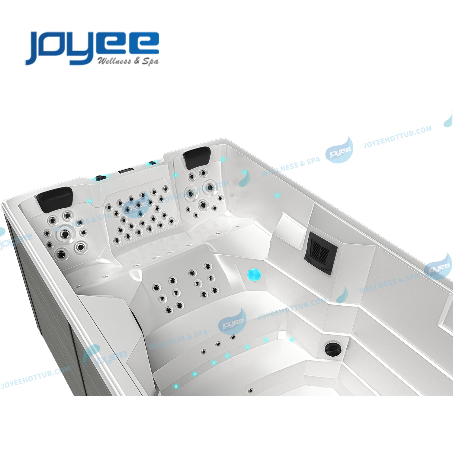 JOYEE Factory sale large size 8-10 persons counter flow swimming pool balboa heating inground endless swim spa