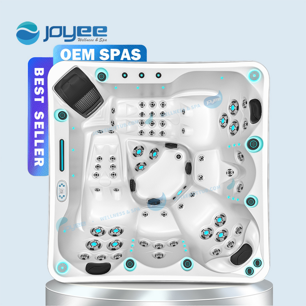 JOYEE 5 persons outdoor hot tub freestanding balboa Gecko spa tub hydro massage whirlpool bathtub in stock