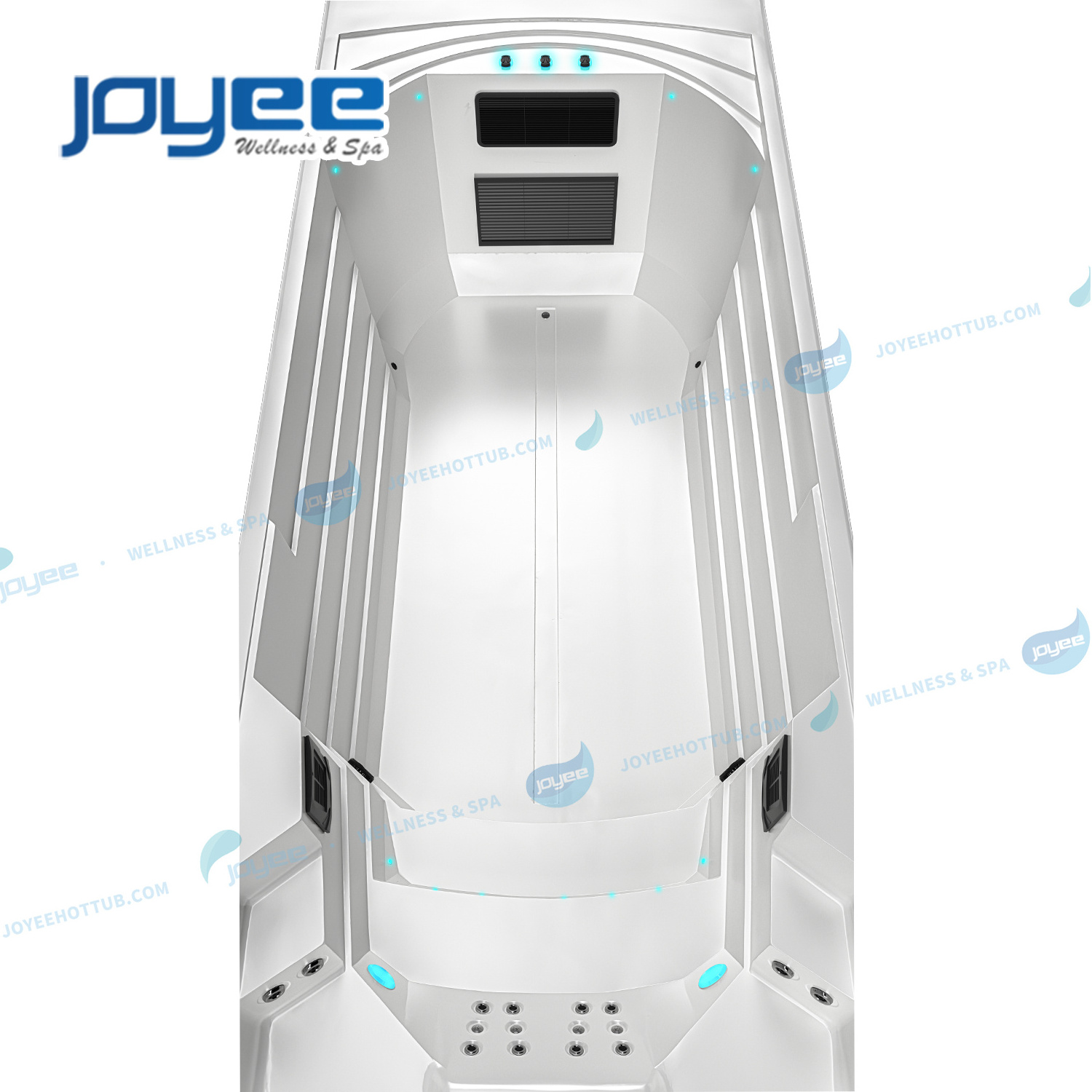 JOYEE Factory sale large size 8-10 persons counter flow swimming pool balboa heating inground endless swim spa