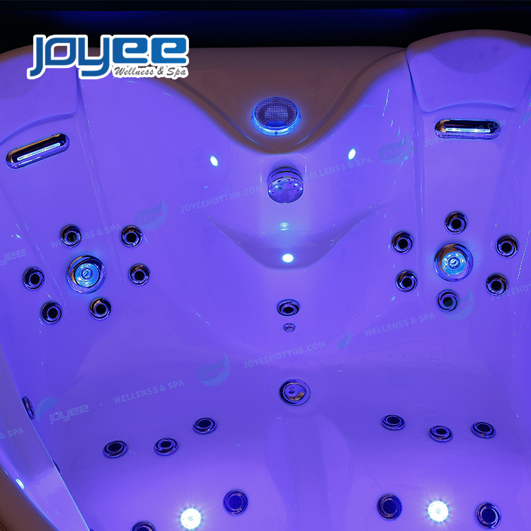 JOYEE NEW acrylic fiberglass standard small corner whirlpool massage bathtub size for adult indoor bathroom soaking tub