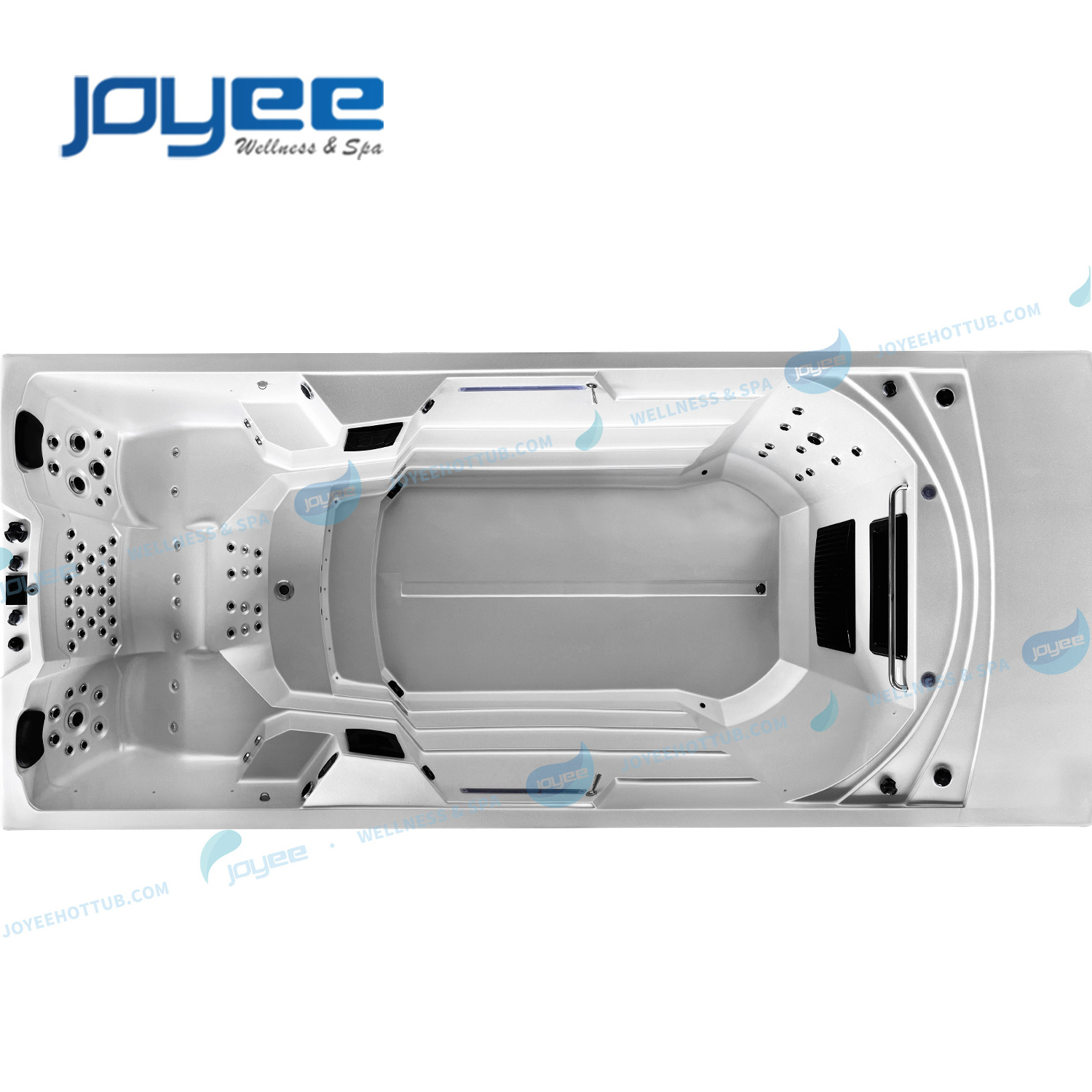 JOYEE Factory sale large size 8-10 persons counter flow swimming pool balboa heating inground endless swim spa