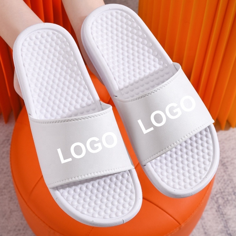 Popular Style Custom Color Massage Sole Sandals Men Flat Printing Logo Slides Gym Sports Shower Flip Flops Slippers