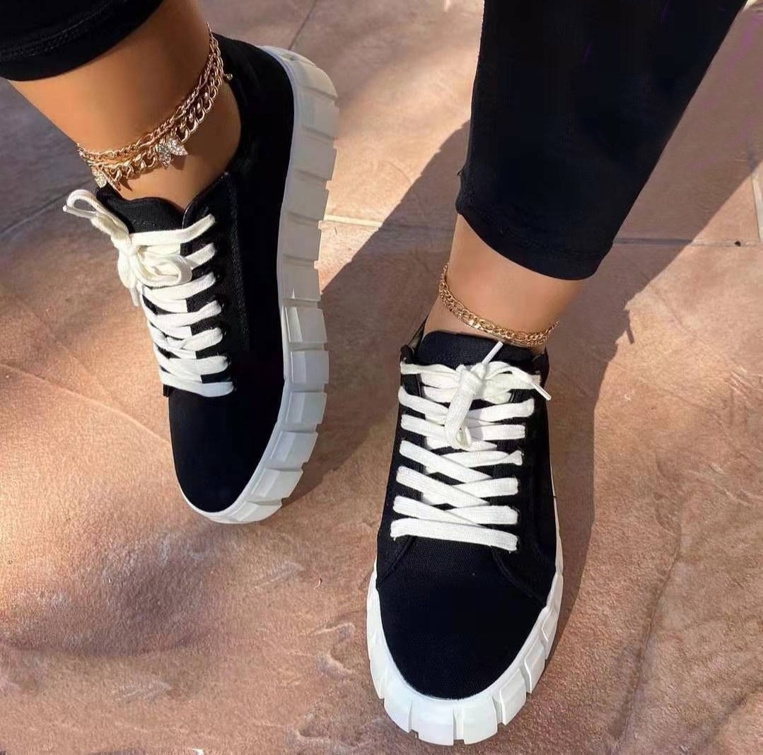 Women sneakers walking style shoes casual footwear sneakers fashionable platform sole multiple color ladys sneaker female girls