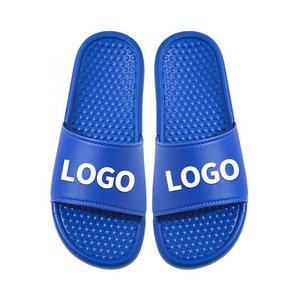 Designer Beach Printed Custom Slides 3D Logo Print Massage Slipper Flat Bottom Slides