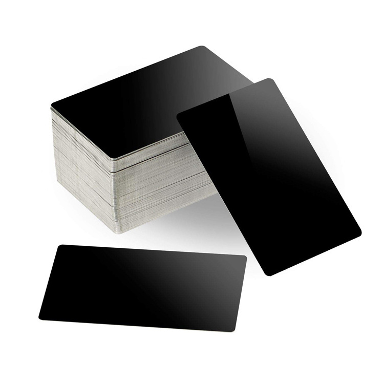 Custom Engraved Stainless Steel Metal ID Card Blank Black Metal Aluminum Business Member Cards