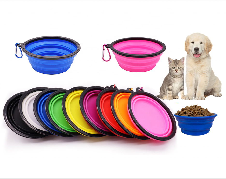 350ML Pet Folding Bowl Supplies Drinking Portable Dog Bowl Silicone Food Travel Bowl