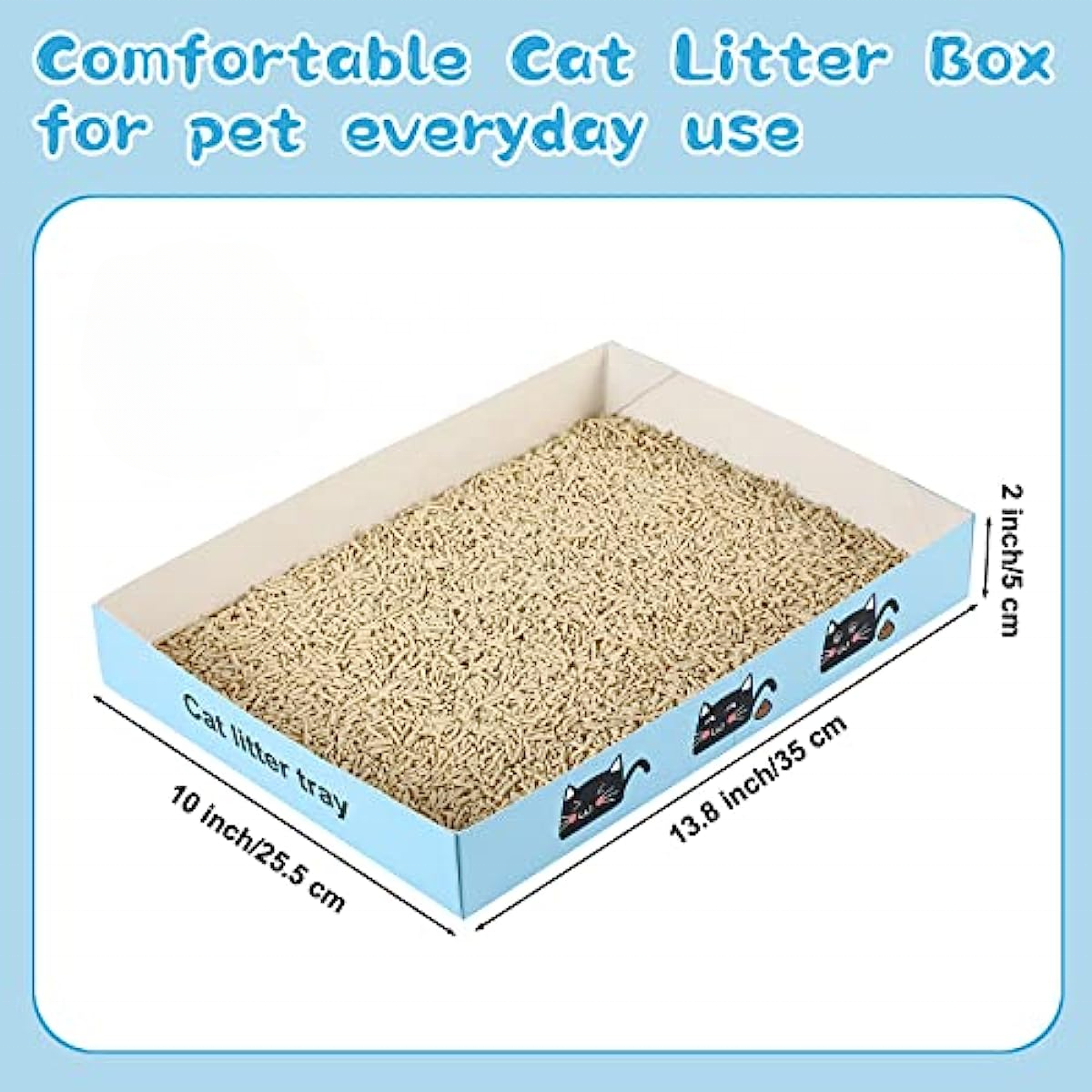 Disposable Paper Foldable Cat Litter Tray  Custom Eco Friendly Biodegradable Portable Paper Travel Cat Toilet Litter Box