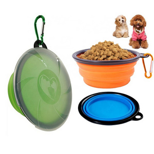 Collapsible Slow Feeder Pet Bowl Outdoor Travel Water Drinking Portable TPE Dog Bowls