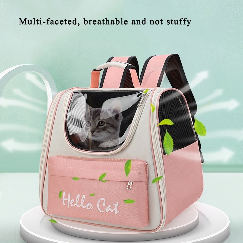 Portable Pet Bag For Cat Out Backpack Dog Travel Large Mesh Travel Bag Foldable Breathable Pet Transport Bag Carrying For Cats