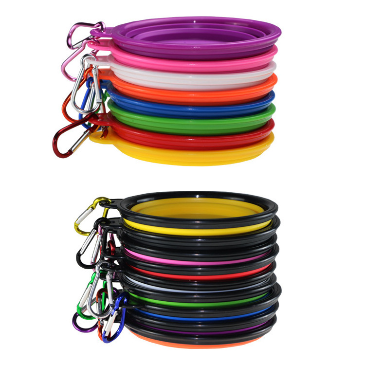 350ML Pet Folding Bowl Supplies Drinking Portable Dog Bowl Silicone Food Travel Bowl